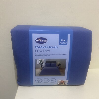 SilentNight Forever Fresh Bettwäscheset Washed Blue King Size 220x230cm