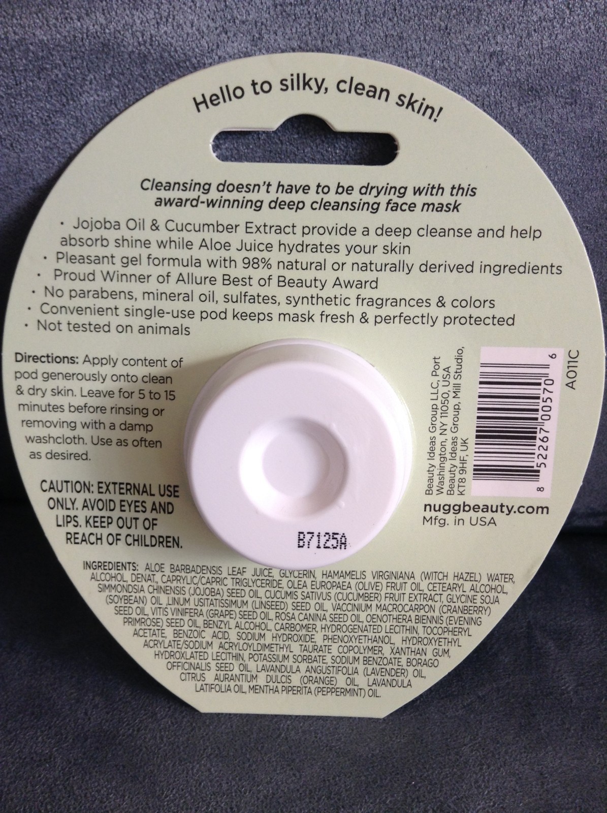 Nugg Skin NUGG DEEP CLEANSING NON-DRYING FACE MASK FOR ALL SKIN TYPES 0.33 OZ | eBay