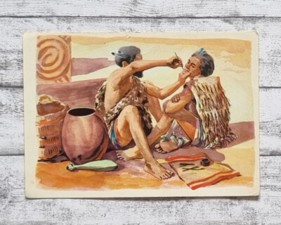 Maori Tätowieren Sanella Bild 77 Sammelwerk Australien Reklame Vintage Deko alt