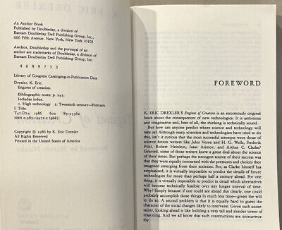 Engines of Creation : The Coming Era of Nanotechnology by Eric Drexler  (1987) 9780385199735