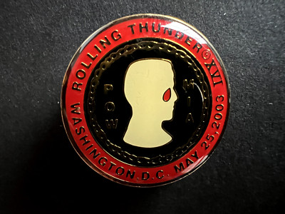 Washington DC Rolling Thunder May 25, 2003 POW MIA Motorcycle Jacket Vest Pin
