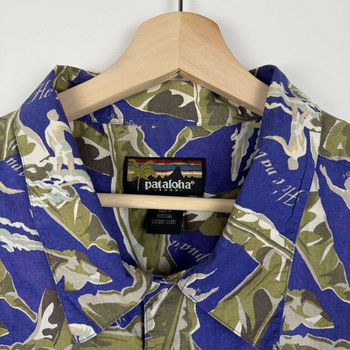 Vintage Patagonia Pataloha Hawaiian Button Up Shirt Blue Vintage Patagonia Pataloha Hawaiian Button Up Shirt Blue
