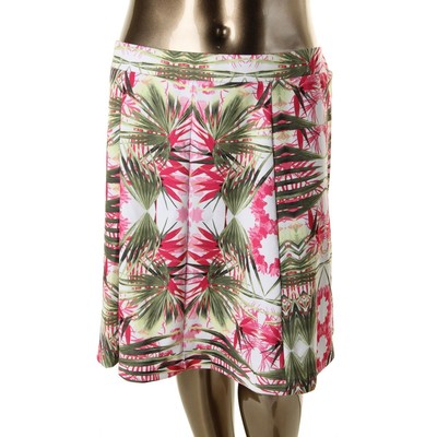 INC 1559 Womens Multi Tropical Print KneeLength ALine Skirt Plus 1X BHFO Best Price