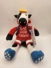 Chik-Fil-A Cow 9" Plush Summer Traveller Hiker Red Hoodie "Eat Mor Chikin" 2023
