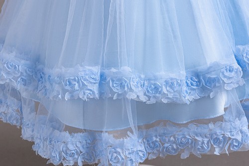 Kids Flower Girls Princess Party Dress Wedding Bridesmaid Sequins Pageant Gown - Picture 40 of 64