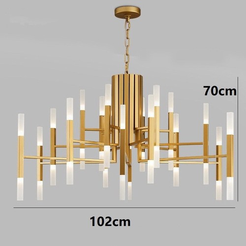 Gold Lobby Pendant Lighting Bedroom Pendant Light Led Dining Room Ceiling Lights - Picture 7 of 10