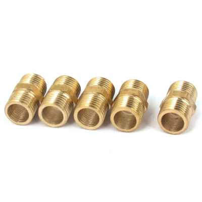 5 Stück 1/4 NPT Rohrfitting Innen Messing Verhexen Reduziernippel