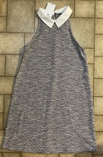 NWT ZARA Trafaluc Multicolored Sleeveless Dress w/Collar Size Medium