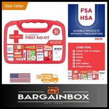 Compact  Lockable 160-Piece First Aid Kit for Minor Injuries - Travel Ready