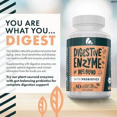 Mixing digestive enzyme Pro and probiotics capsule
