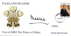 1999 Falkland Islands Prince of Wales Visit FDC signed by Prince Charles