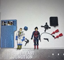 Vintage Gi Joe Complete Lot Of 2 Maverick Scrap Iron All Accessories Arah 80s