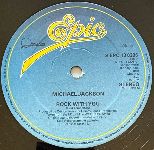 Michael Jackson – Rock With You 12" [1st UK Press] EPIC