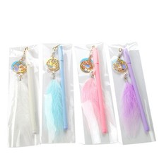 Dreamcatcher Feather Pendant Neutral Pens Crystal Gel Pen for Kids Gift S