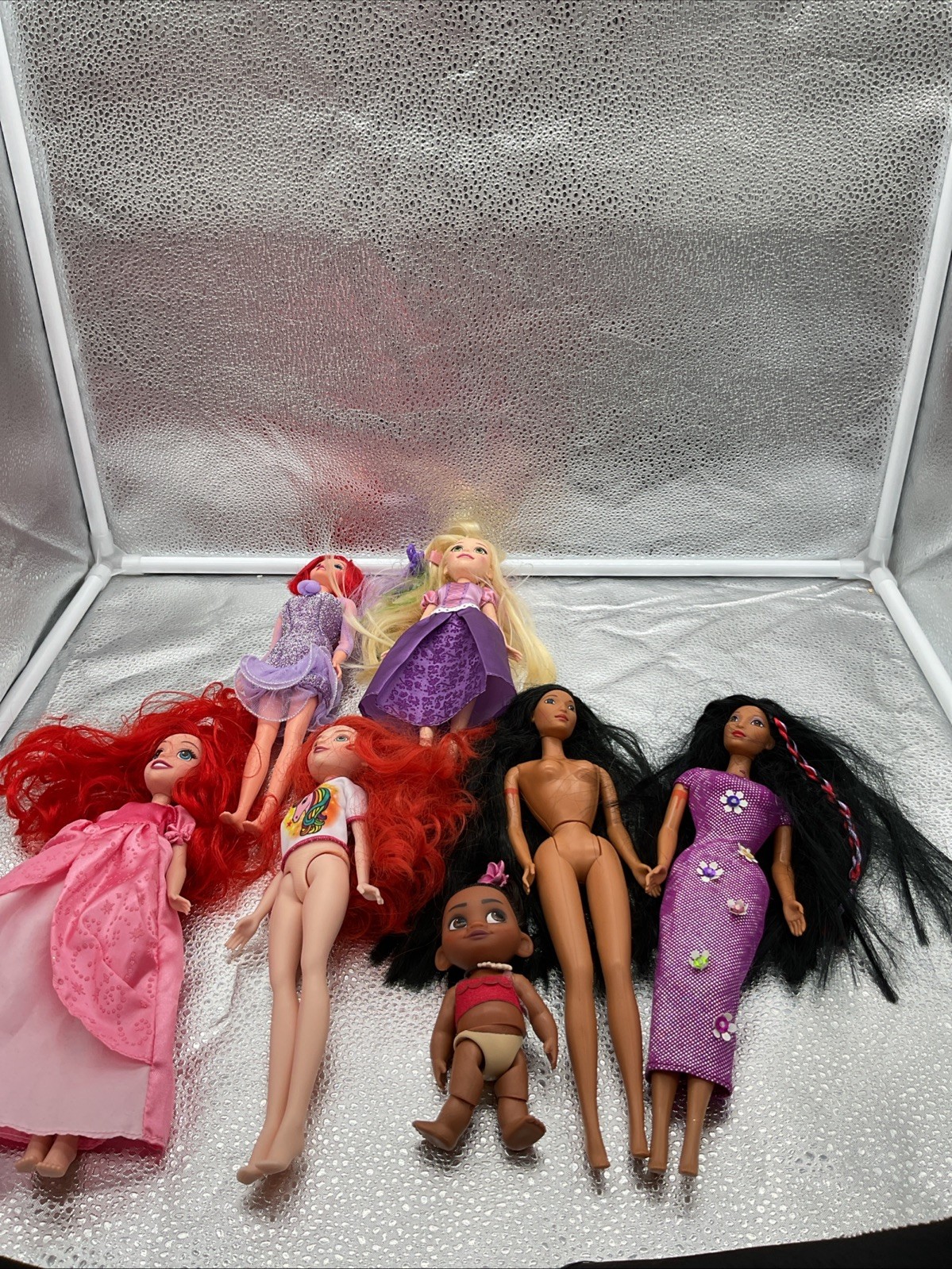 LOT OF 7 DISNEY PRINCESS DOLLS