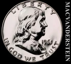 1961 Franklin Half Dollar- Silver- Choice Gem Proof Luster- No Reserve #K406