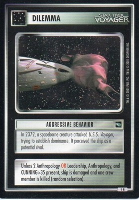 Star Trek CCG - Voyager - Aggressive Behavior #1 Rare