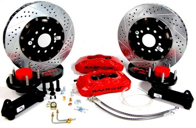 BAER Brake System 14 Inch Front Pro+ Red 60-87 GM C 10 Truck CPP Drop Spindles 5