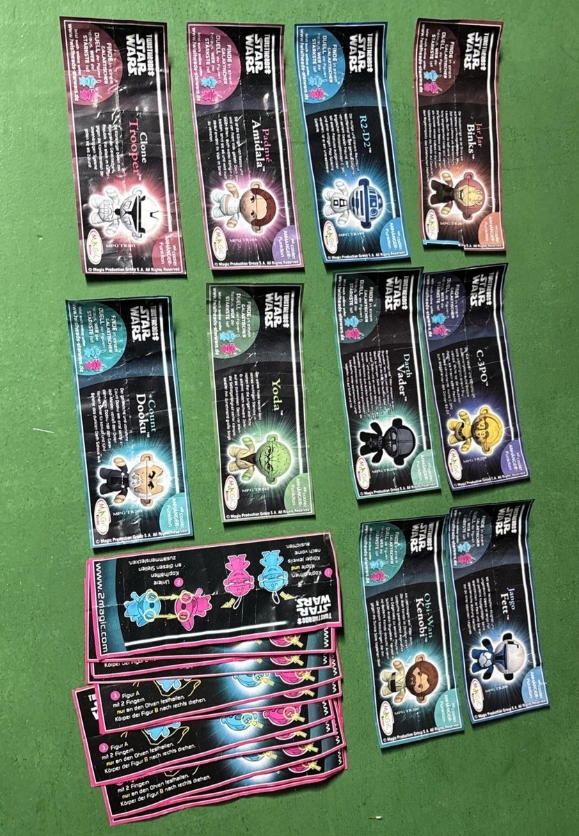 Star Wars Twistheads Kinder Egg Toys 2013 Complete Set Of 10 W