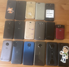 Mixed Brands Smartphone Cell Phone Lot w/ Accessories LG Samsung Nokia Wiko