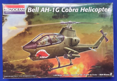 Monogram Bell AH-1G Cobra Helicopter 1/32 FS NEW Model Kit GREY PLASTIC!