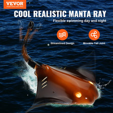 VEVOR Remote Control Manta Ray Toy, 2.4GHz High Simulation Robot Manta Ray with