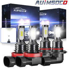 For Honda Civic 2006 2012-2015 Led Headlight 4pcs Hilo Beam Bulbs Combo White