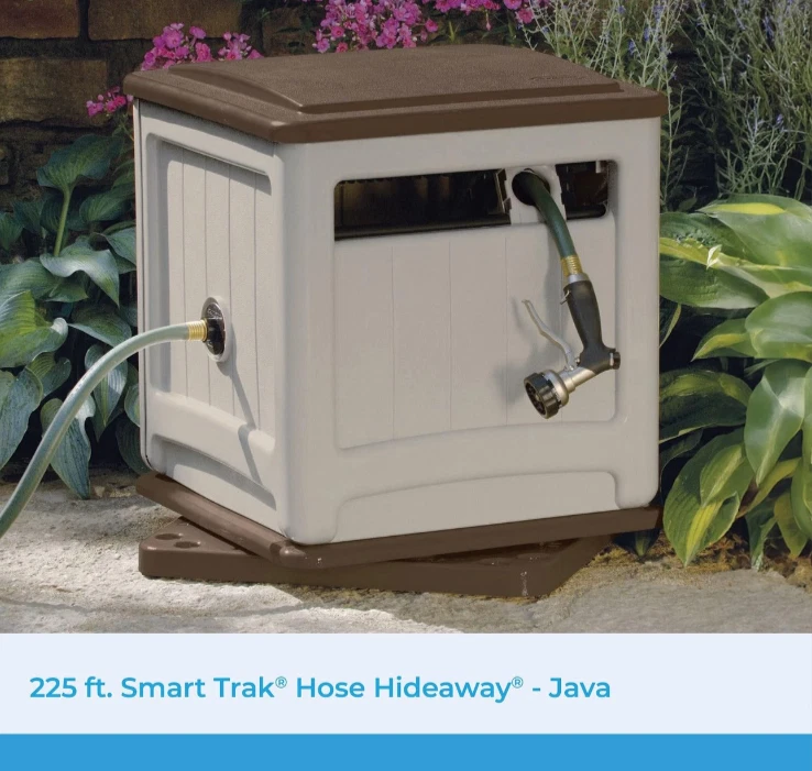 Carrete de manguera Hideawey giratorio 225 pies con guía de manguera y mango de manivela Foto 3 de 4