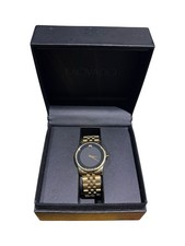 Movado Black Museum Dial 40mm Gold Tone Dress Watch Model 07.1.36.1262