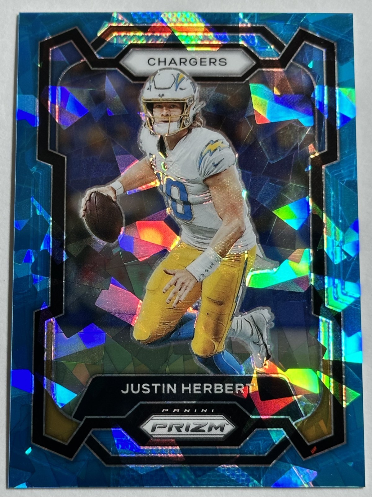 2023 Prizm, Justin Herbert #158, Blue Ice /99