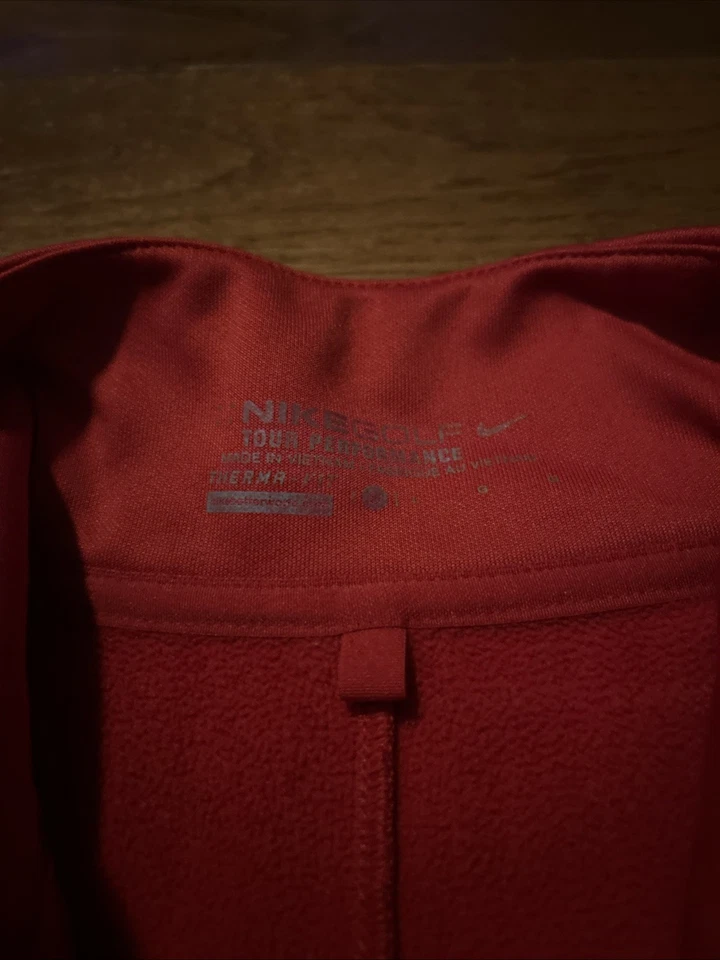 Nike Golf Tour Performance Therma-Fit 1/4 Zip Pullover Size L Red Women’s - Image 3 of 3
