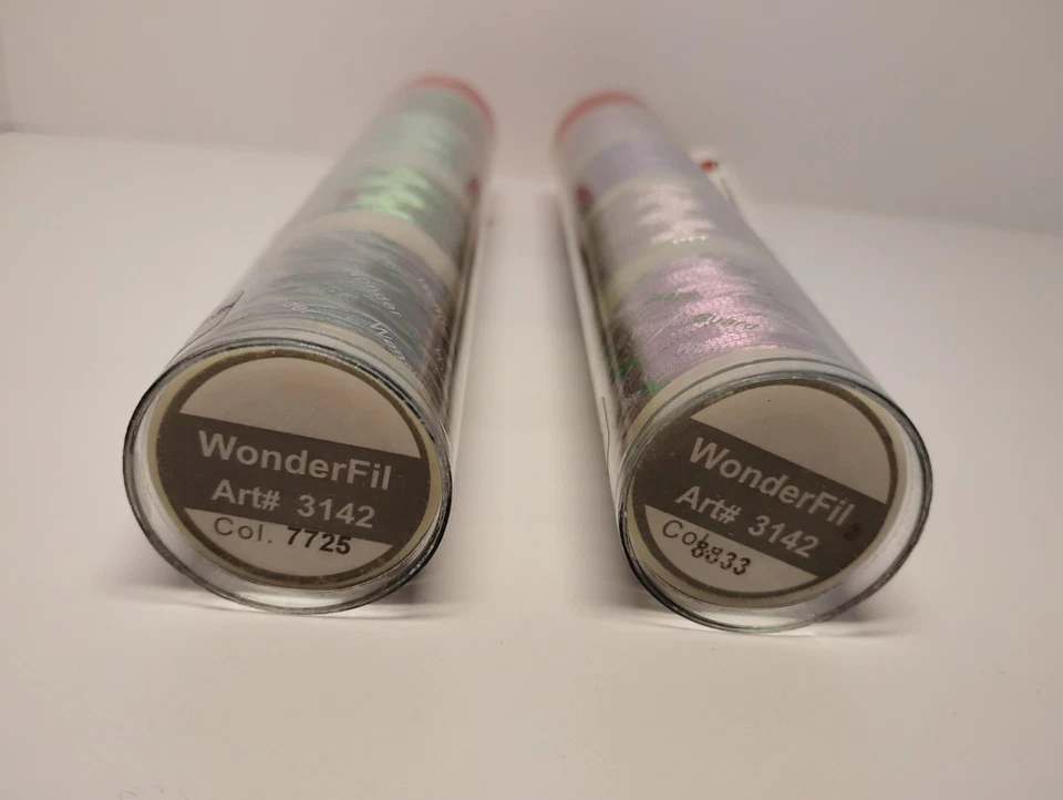 Wonderfil Metallic Thread 4 x 150mtr Spools Green & 4 Spools Purple - Image 3 of 3