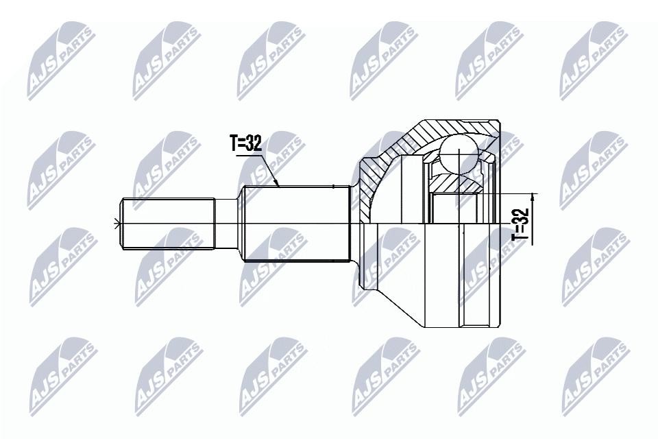 Giunto semiasse Assale anteriore Sx NPZ-CH-029 NTY per FIAT DODGE - Immagine 2
