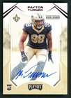 Payton Turner 2021 Panini Playoff RED ZONE AUTO #252 Football NFL Card RC Saints