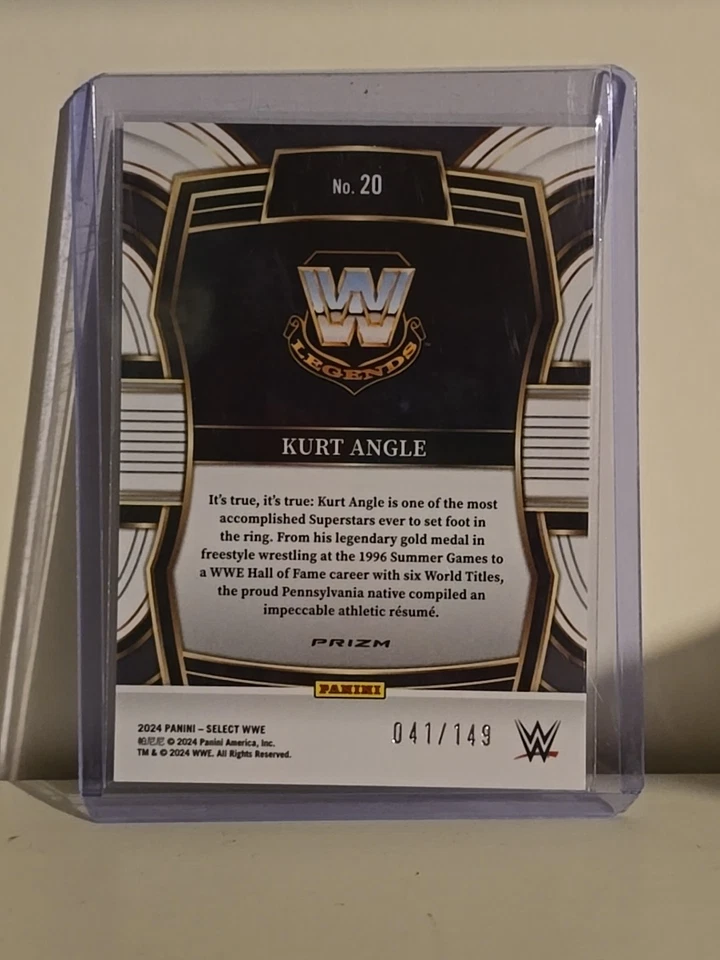 2024 Panini Select WWE Kurt Angle  /149 Red Wave Phenomenon #20 - Image 2 of 2