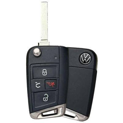 Used Oem VW 20-24 Tiguan 20-21 GTI + Golf Flip Key Fob Remote 5G6.959.752.DE