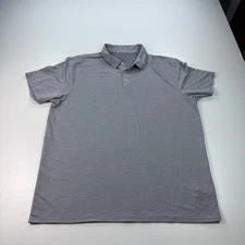 Vuori Knit Twi Polo Shirt Mens Extra Large XL Gray Lightweight Stretch Preppy