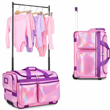 Dance Bag With Garment Rack For Travel Rolling Garment Bag for Dancer Girls Boys
