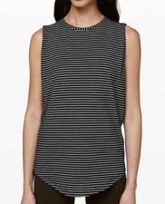 Lululemon Brunswick Muscle Tank Black White S...