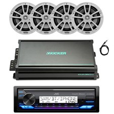 JVC Marine Bluetooth Stereo Receiver, 6x 6.5" 225W Speakers, Amplifier, Antenna