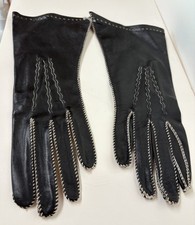 Vintage Leather Gloves, Black. Never Worn