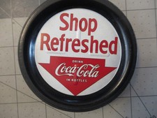 Lot of 7 Metal Coca Cola Coasters Coke Shop Refreshed
