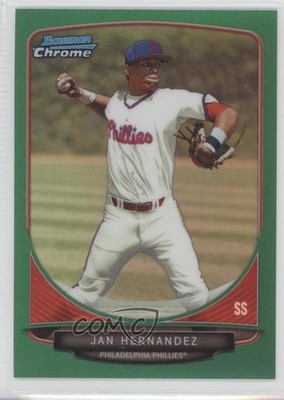 2013 Bowman Draft Picks Chrome Green Refractor 67/75 Jan Hernandez #BDPP44 0a1