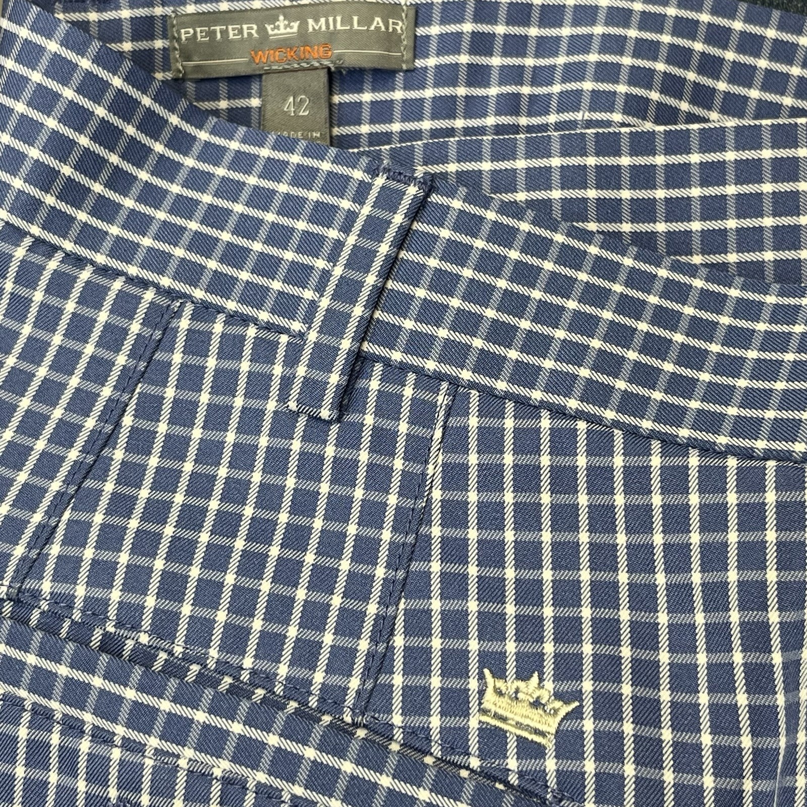 Peter Millar Performance Wicking Checkered Golf S… - image 9