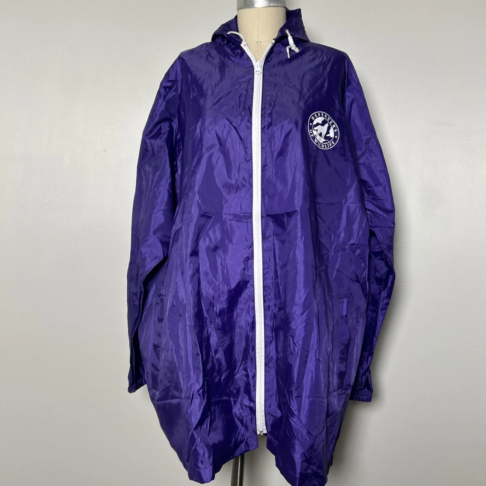 Defenders of Wildlife Purple One Size Unisex 100% Polyester Rain Coat