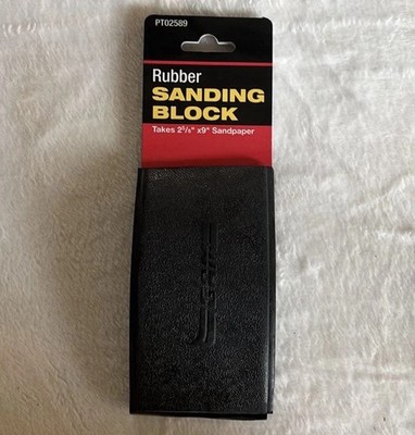 Rubber Sanding Block Hand Sander Takes 2-5/8'' x 9'' Sandpaper PT02589