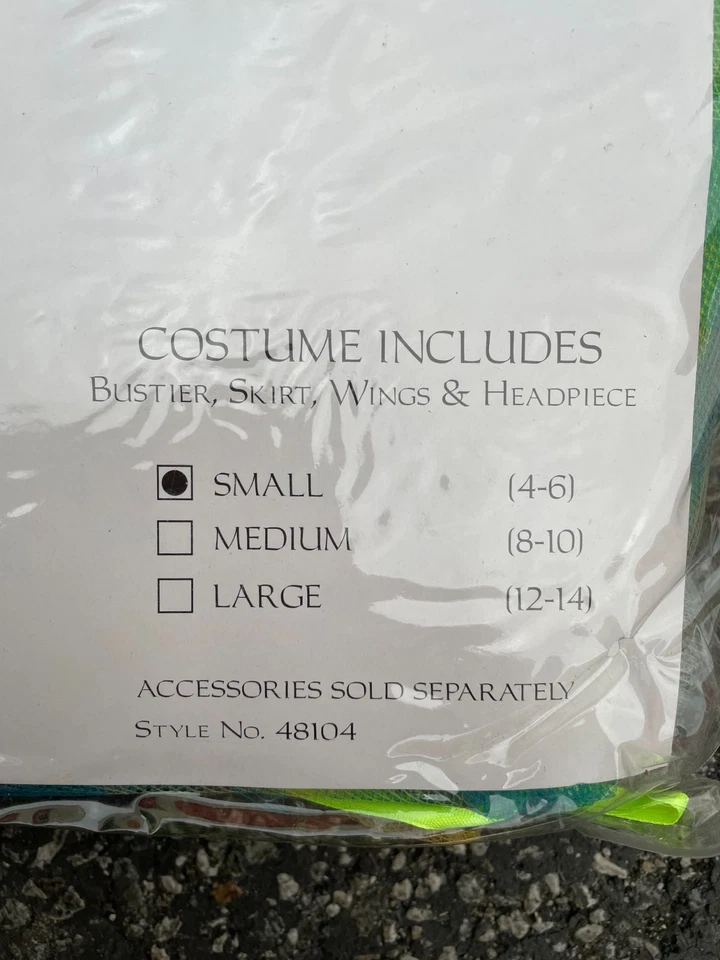 Fantasia Feminina de Fada (Fada da Floresta) COM Asas e Cabeça, Tamanho P (4-6), NOVO - Imagem 3 de 4