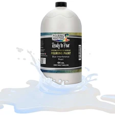 Blue Interference Pearl Special Effects Pouring Paint - Half Gallon Bottle