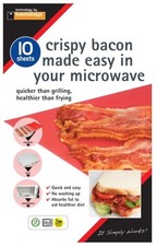 Toastabags Crispy Bacon Sheets Pack of 10 Absorbs Fats to Aid Healthier Diet