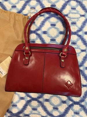 Patricia Nash Vintage Distressed Calvi Bryrd Bag Red